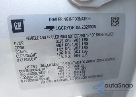 2020 Chevrolet Silverado 1500 4Wd Standard Bed Lt from USA, damaged, VIN 1GCRYDED5LZ320935